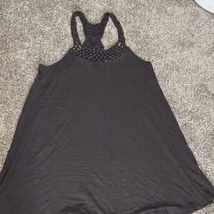 Elegant Charcoal Sleeveless Dress